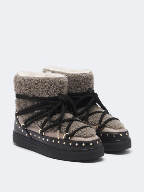 INUIKII Curly Rock studded shearling snow boots