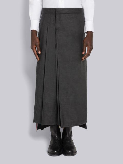 Thom Browne Super 120s Twill Backstrap Ankle Length Pleated Skirt