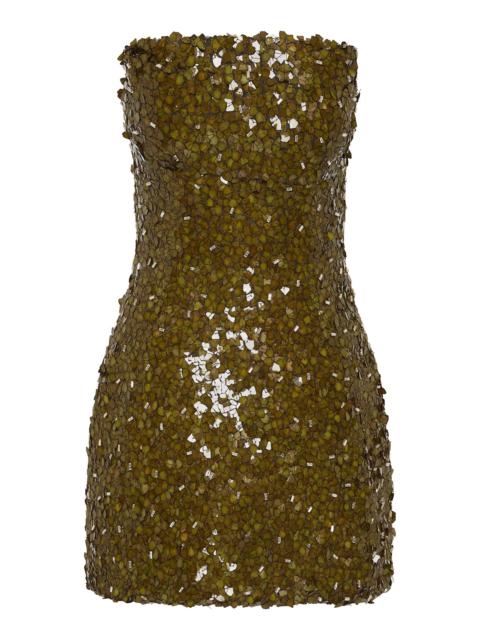 RACHEL GILBERT Karter Tulle Mini Dress olive