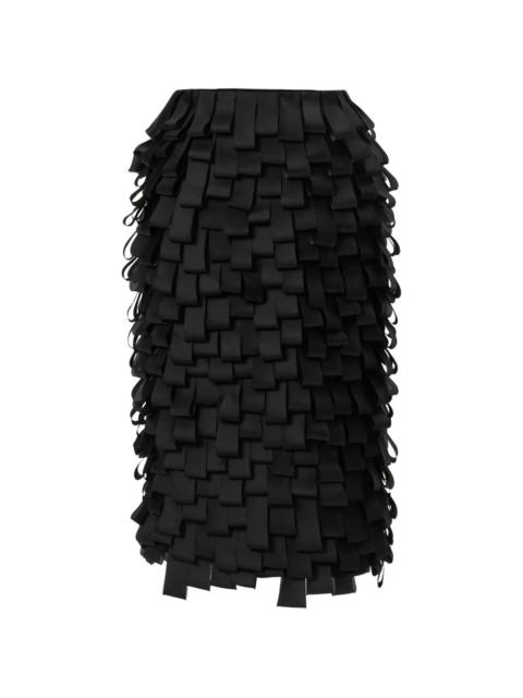 CAROLINA HERRERA loop-embroidered organza midi skirt
