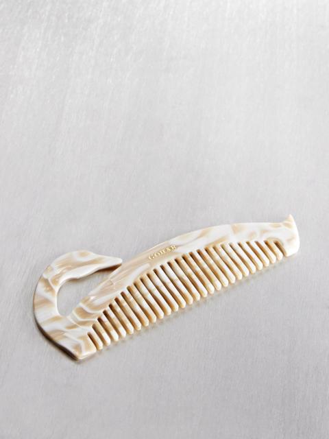 Gohar World Swan marbled acetate hair comb Ivory