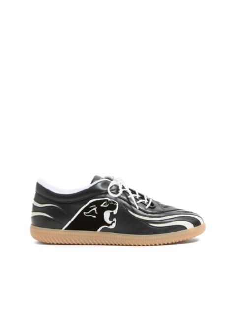 Valentino Kicky panther-patch leather sneakers