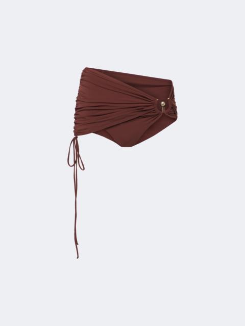 CHRISTOPHER ESBER Embellished ruched bikini bottoms