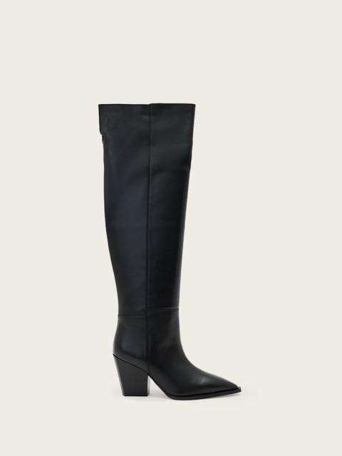 ALLSAINTS REINA LEATHER ZIP BOOTS