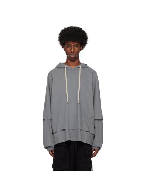 Rick Owens DRKSHDW Gray Porterville Hustler Hoodie