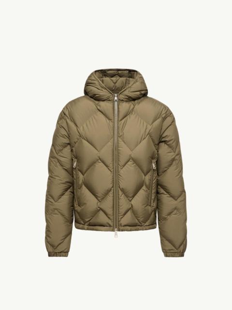 Moncler Arvouinne Hooded Triangle-Quilted Short Down Jacket