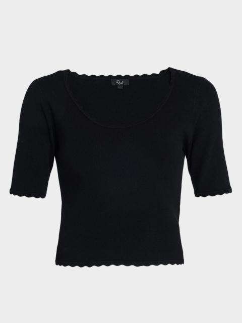 Rails Louanna Scallop-Trim Crop Top
