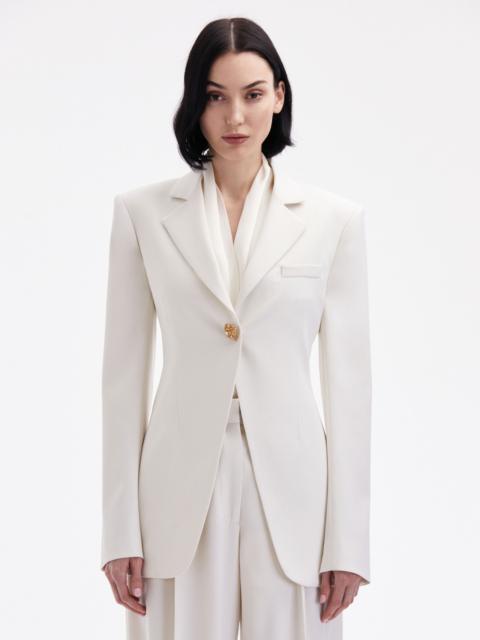 Oscar de la Renta BUTTON DETAIL SINGLE-BREASTED BLAZER