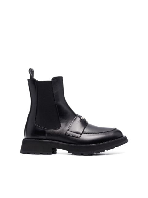 Alexander McQueen calf leather chelsea boots