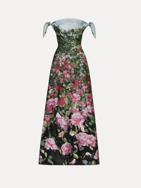 Oscar de la Renta ROSE FIELD FIL COUPÉ GOWN