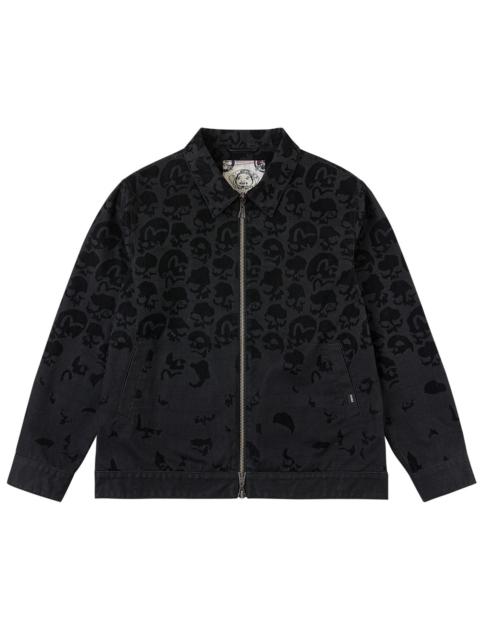 EVISU All-over Scattered Flocking Skull Jacket