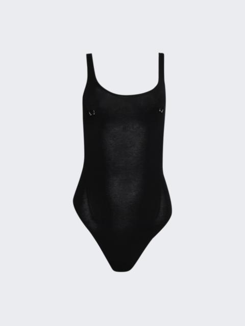 MUGLER Pierced Bodysuit Black