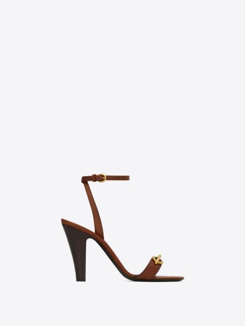 SAINT LAURENT le maillon sandals in smooth leather