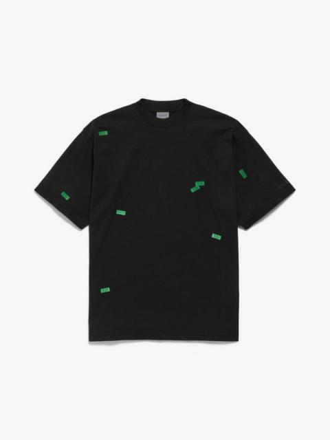 BALENCIAGA Men's 520 Stickers Medium Fit T-shirt in Black/green