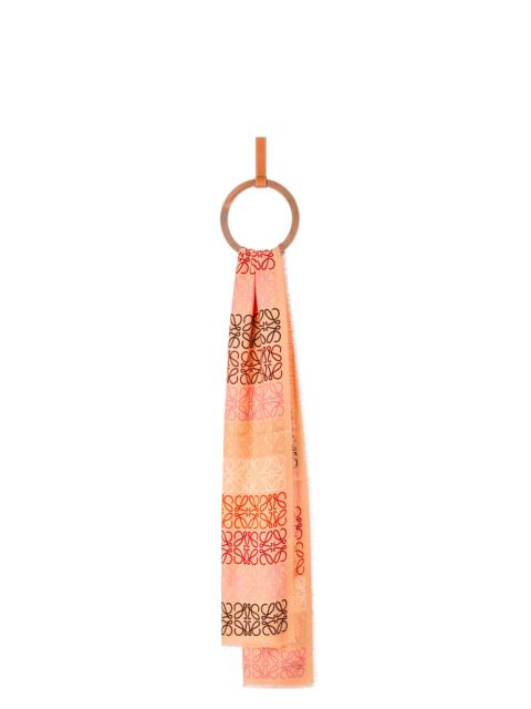 Loewe Anagram lines scarf in wool, silk and cashmere
