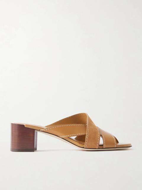 Tod's Suede And Leather Mules