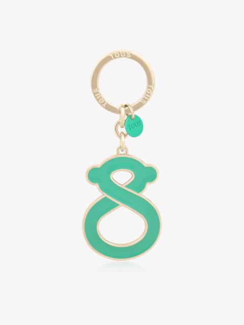 TOUS Gold-colored and turquoise bear Key ring TOUS Infinity
