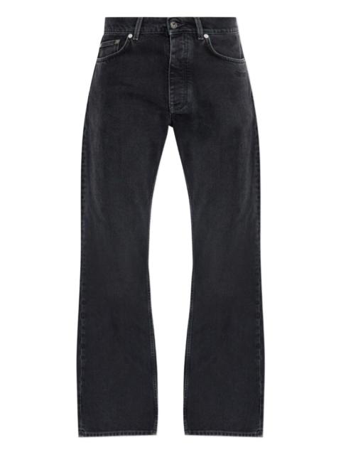 Off-White logo-embroidered jeans