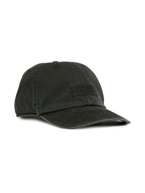 MM6 Maison Margiela Men's Embroidered Cotton Canvas Baseball Cap - Washed Black