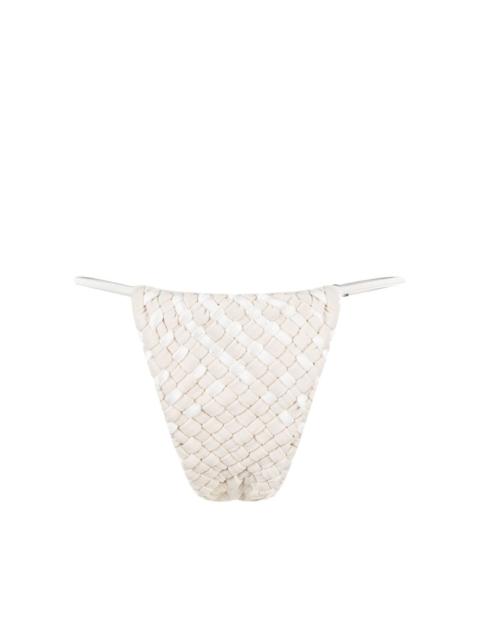 ISA BOULDER weave-string bikini bottoms