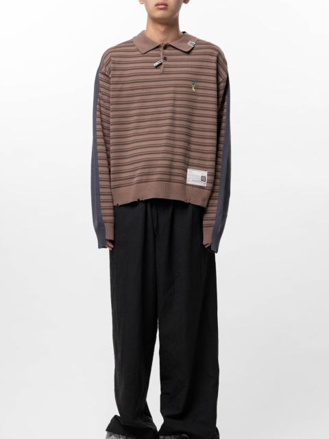 Maison MIHARAYASUHIRO Front Back Combined Knit Polo Sweater