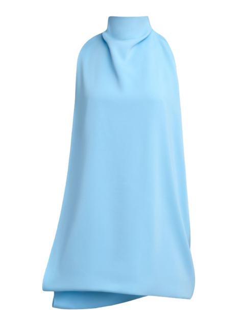 Alaïa Folded Stretch-Cady Sleeveless Top blue