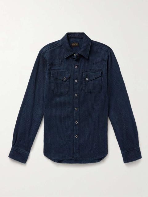Kapital Indigo-Dyed Textured-Cotton Western Shirt