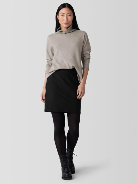 EILEEN FISHER Washable Stretch Crepe Mini Skirt