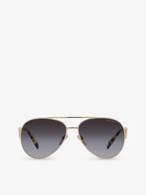 PR 73ZS pilot-frame metal sunglasses