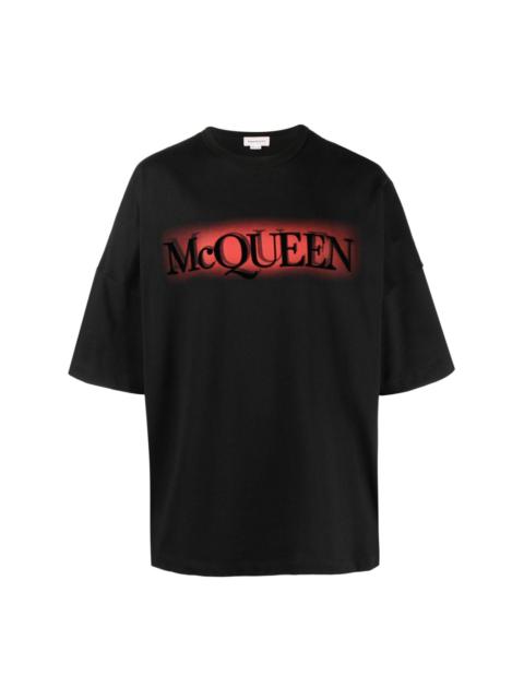 【送料&関税込】Alexander McQueen Devore Logo T-shirt Alexander McQueen McQueen Logo Devoré T-Shirt | REVERSIBLE