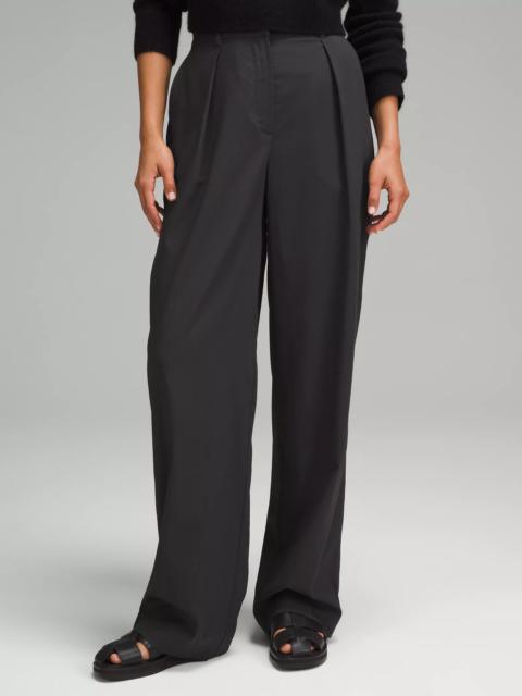 Modal-Blend Pleated High-Rise Trouser *Regular