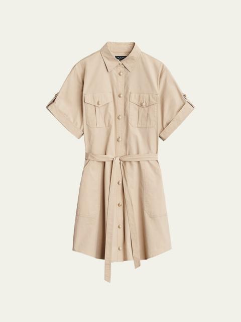 rag & bone Roxanne Short Sleeve Mini Utility Dress