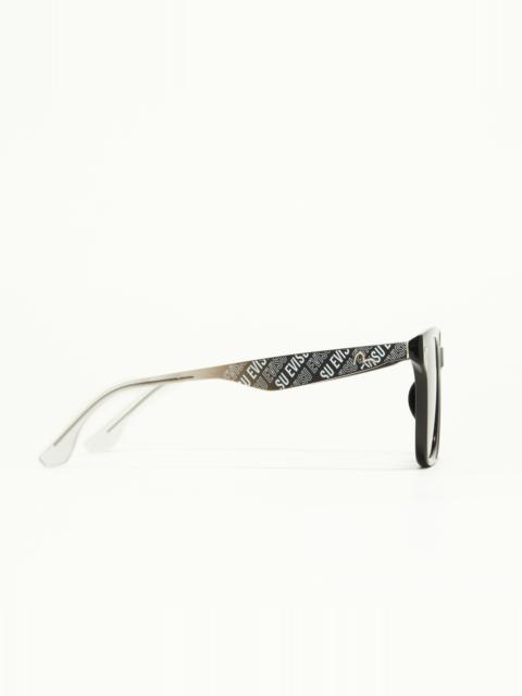 EVISU MONOGRAM PRINT TEMPLE SQUARE SUNGLASSES