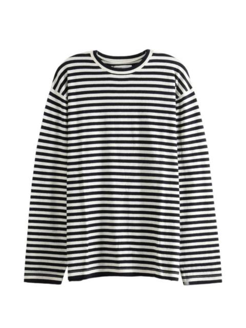 extreme cashmere N°452 Rock striped long-sleeve T-shirt