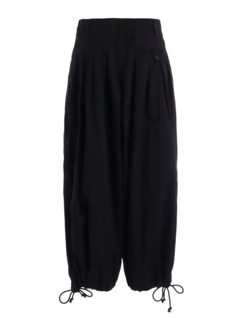 Yohji Yamamoto TWILL 3 TUCKS PANTS (BLACK)