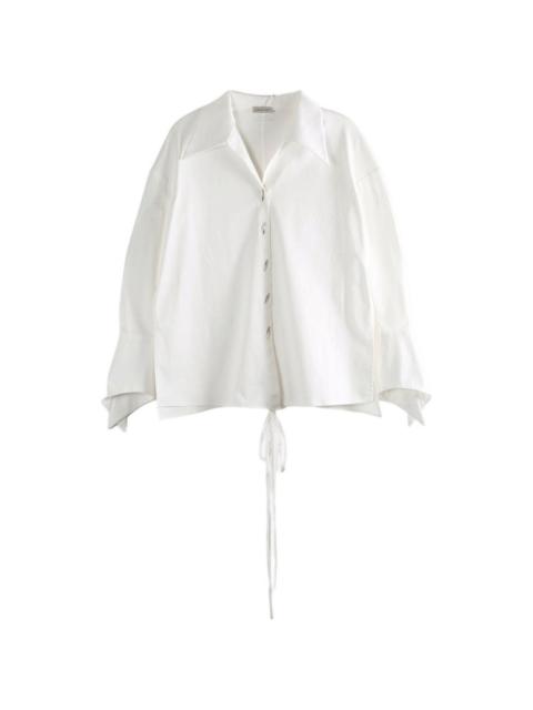 GRACE LING oversized-fit wrap shirt