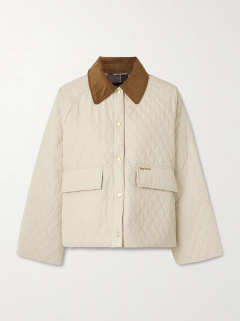 Barbour Kirby Cotton Corduroy-trimmed Quilted Shell Jacket