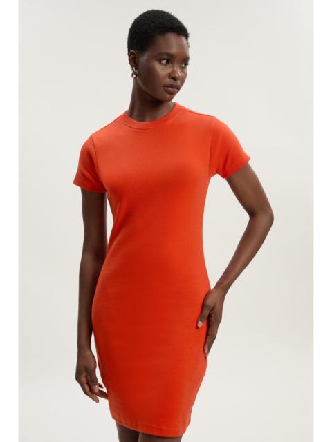KAREN MILLEN Compact Jersey Ribbed T-Shirt Mini Dress