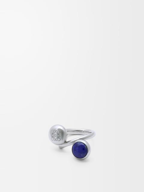 Anagram Pebble ring in sterling silver and lapis lazuli