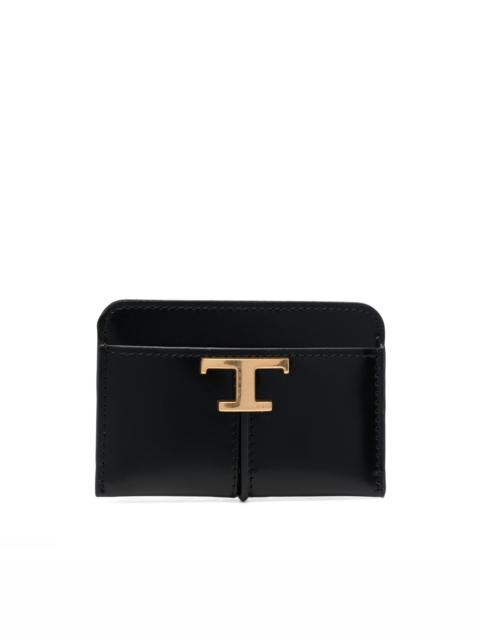 Tod's logo-plaque leather card holder