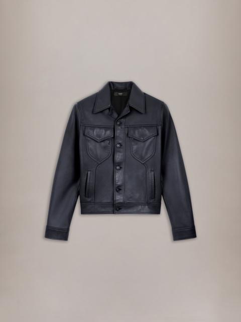 AMIRI VINTAGE CUT LEATHER JACKET