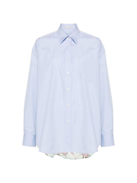 Stella McCartney straight-point collar panelled shirt