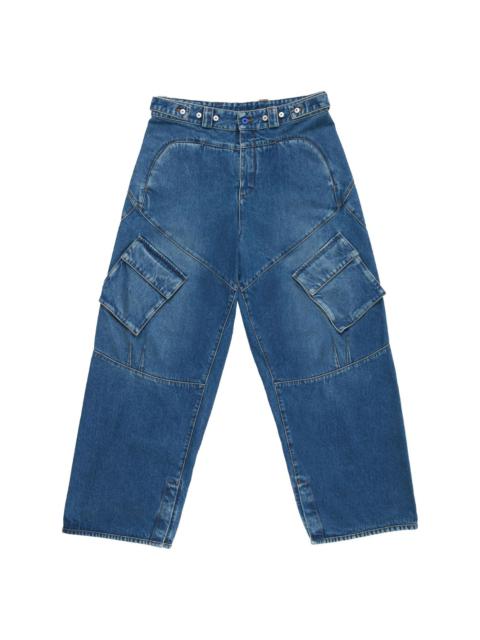 wide-leg cargo jeans