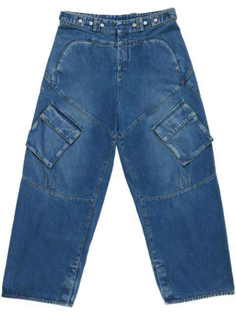 wide-leg cargo jeans