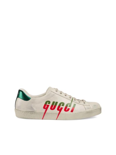 GUCCI Ace distressed sneakers