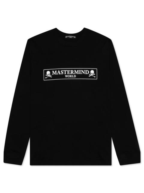 MASTERMIND WORLD BOXED LOGO L/S T-SHIRT - BLACK