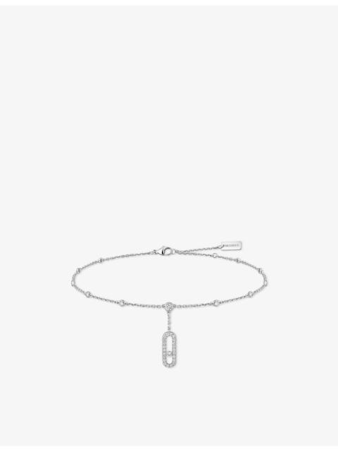MESSIKA Move Uno 18ct white-gold and 0.35ct round-cut diamond anklet