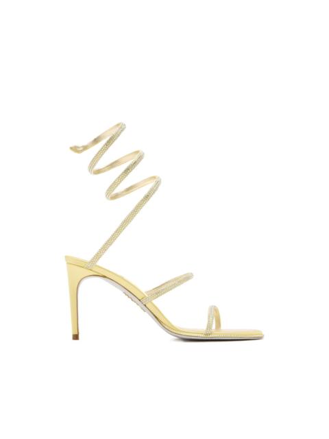 RENE CAOVILLA Cleo strass spiral heeled sandals