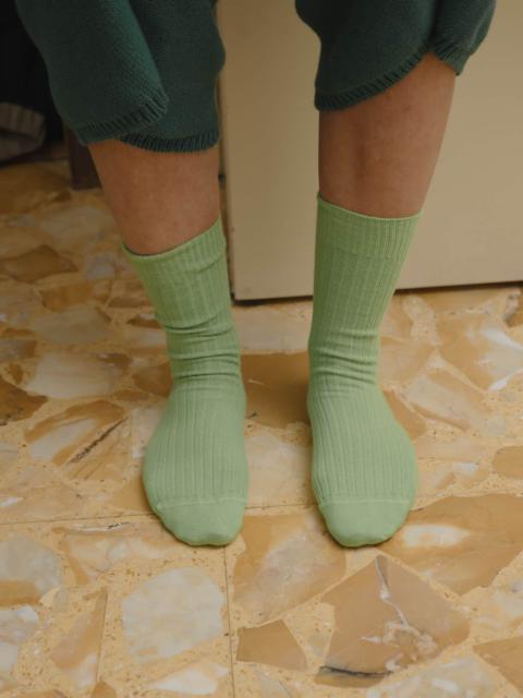 BASERANGE Rib Overankle Socks - Organic Cotton Rib
