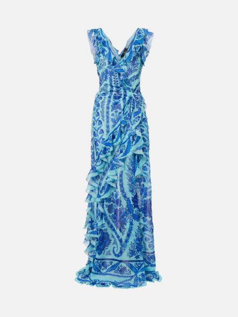 Etro Floral ruffled gown